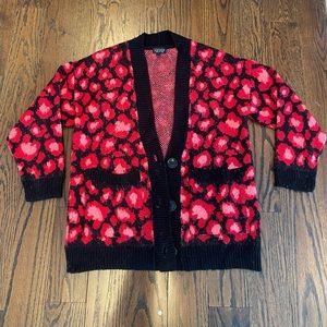 Top shop animal print cardigan